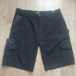 Dickies Carpenter Black Cargo Men Shorts 34 36